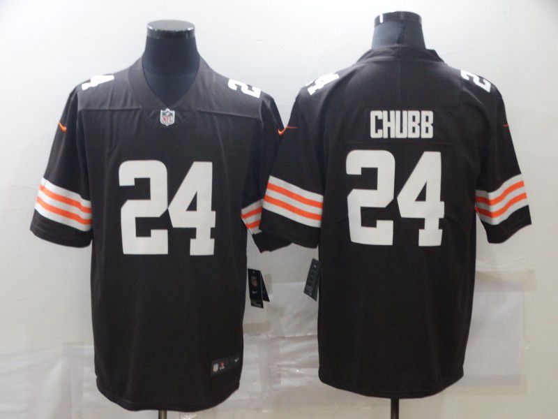 Men Cleveland Browns #24 Chubb Brown Nike Limited Vapor Untouchable NFL Jerseys